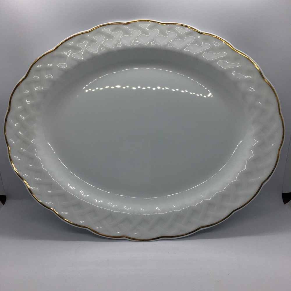 Bernardaud Limoges Osier Filet Oval Plate